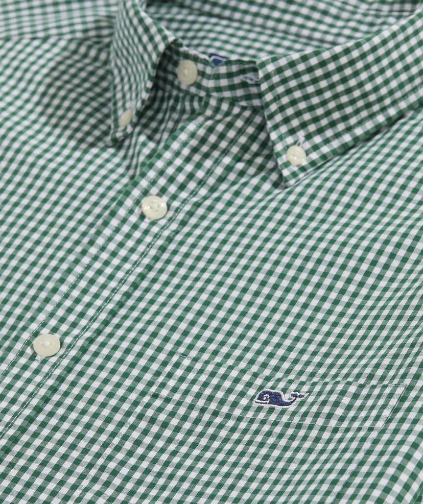 Stretch Poplin Gingham Shirt