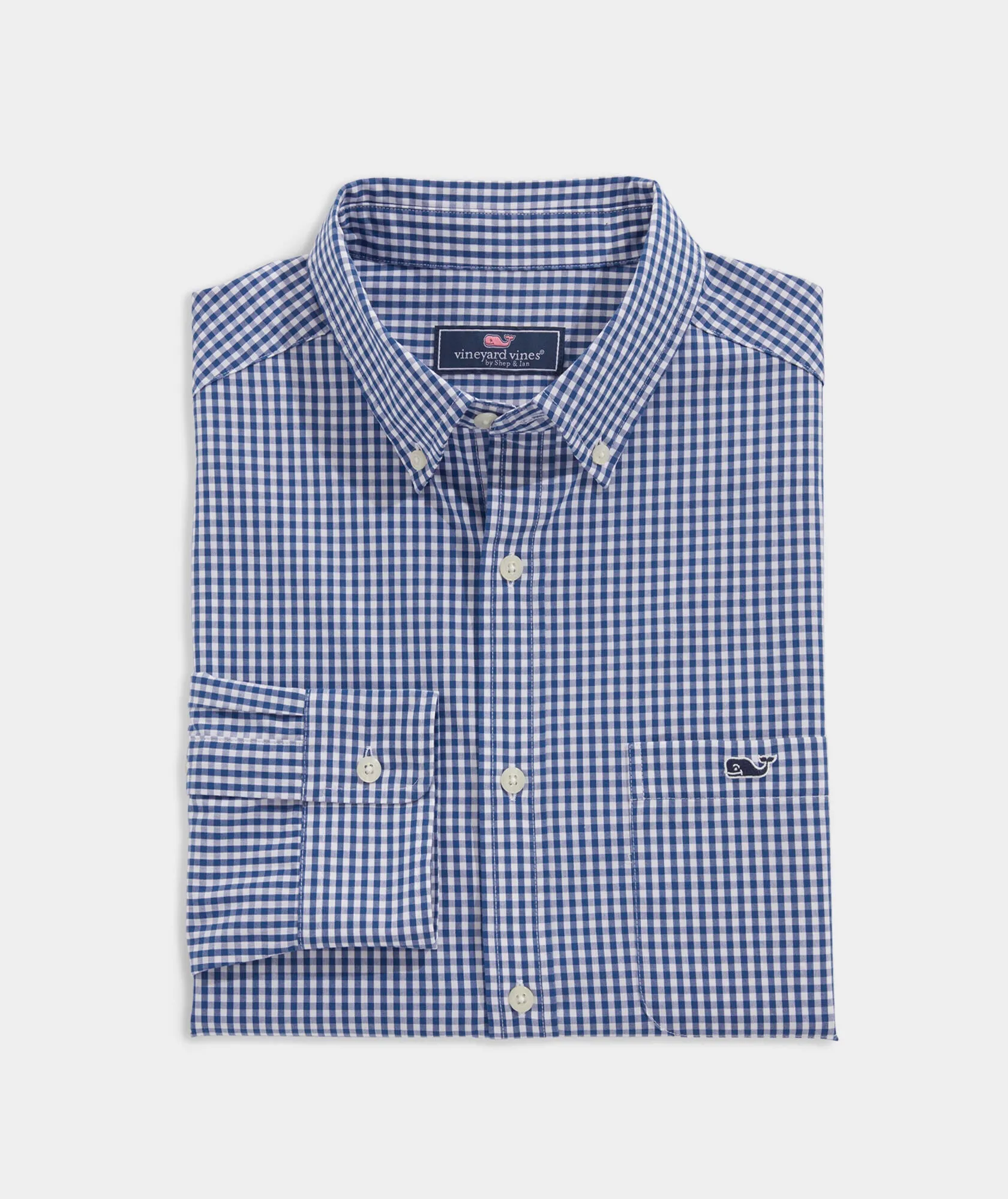 Stretch Poplin Gingham Shirt