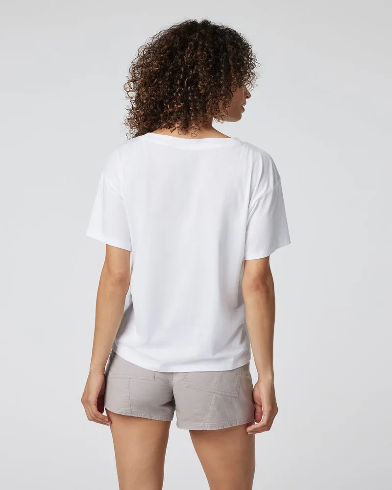 VUORI Sutton V-Neck - WHITE