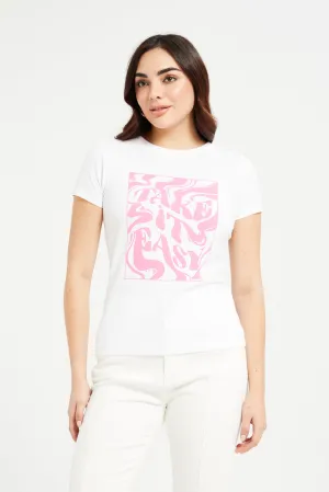 Women White Take It Easy Printed T-Shirt